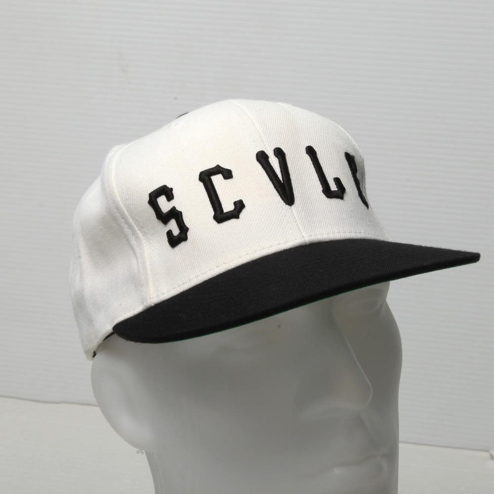Black Scale SCVLE Hat Cap Snap Back Starter White Black Mens Streetwear